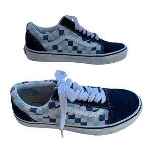 Vans Blue $ White Checkered 8.5